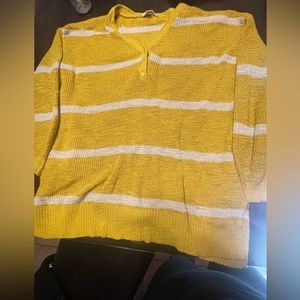 women’s long yellow sweater